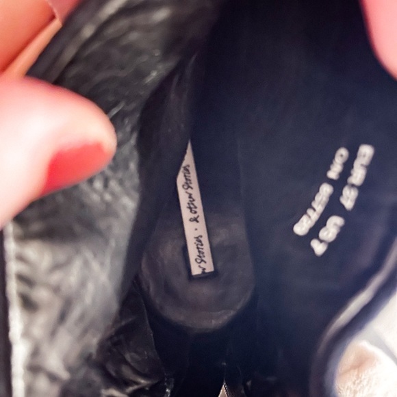 & Other Stories Leather Suede snake detail booties - Picture 4 of 6